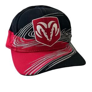 Vintage Dodge Ram logo SnapBack racing hat 90s Y2K classic colorblock retro